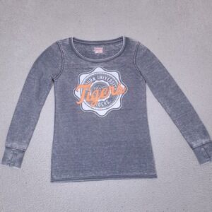 Auburn Tigers Womens Medium Gray Thermal Long‎ Sleeve Shirt Ohio State Varsity